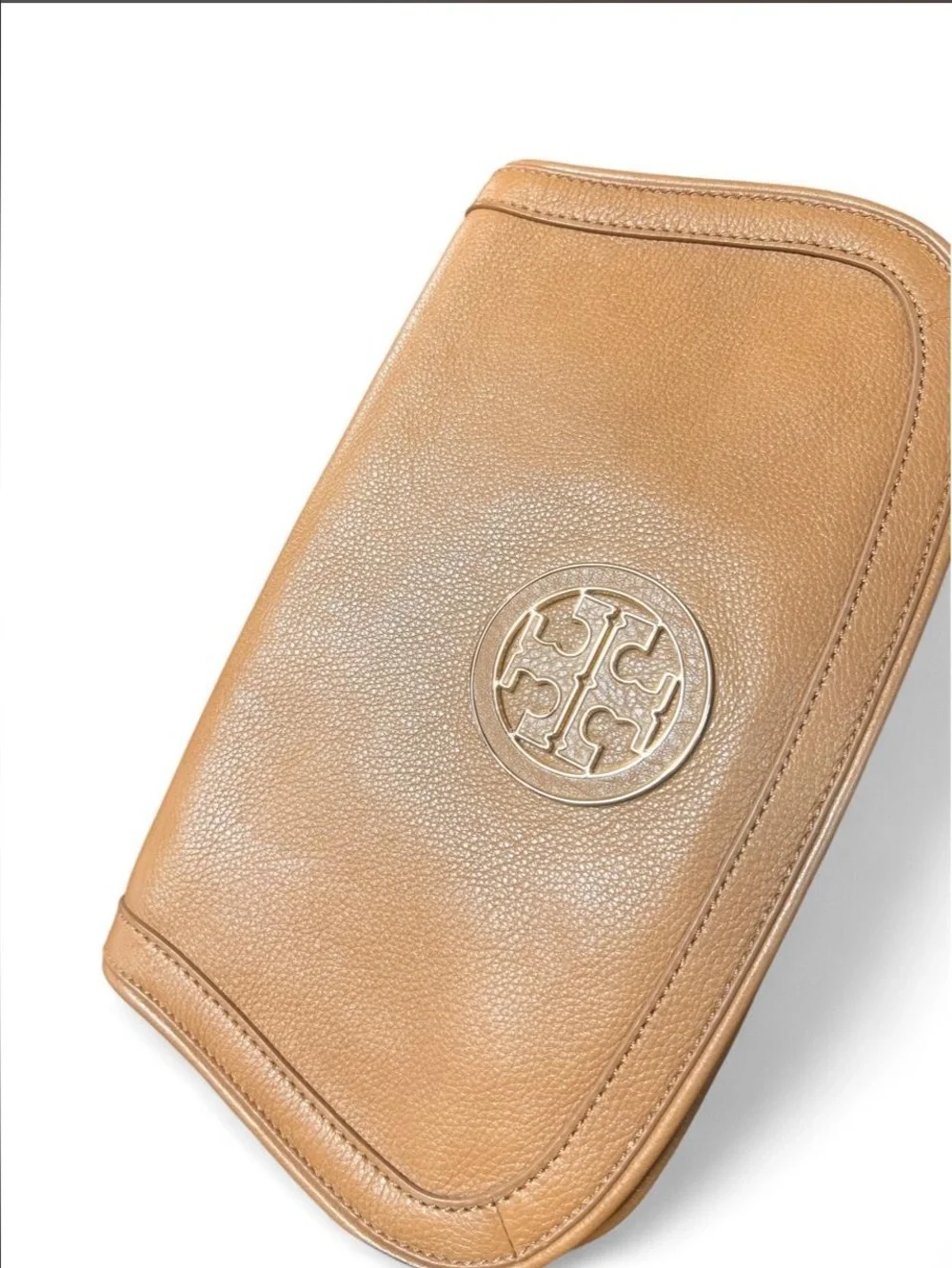 Tory Burch Tan Leather Crossbody with Gold Chain